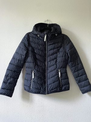 Donkerblauwe gewatteerde jas (S/M)