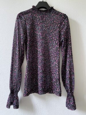 Bloemenmeshtop paars (XS)