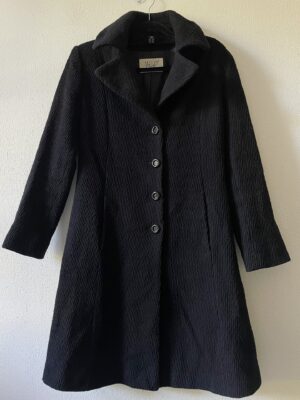 Zwarte halflange jas (S/M)