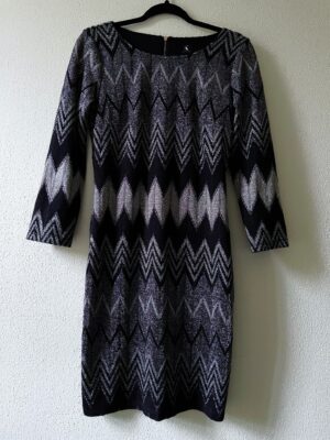 Glitter zigzag jurk (38)