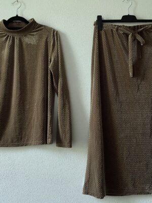 Set fluwelen top en rok (40)