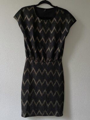 Jurk gouden zigzag (XS)
