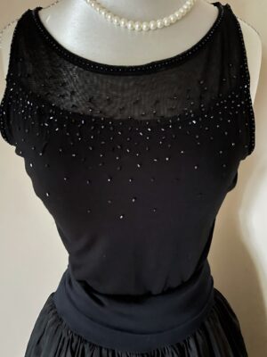 Zwarte top kraaltjes (M)