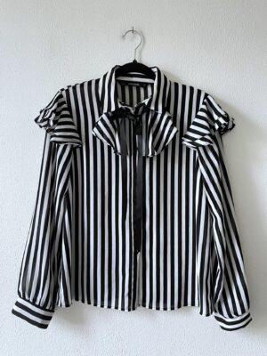 Streep blouse zwart wit (S/M)