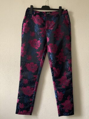 Navy broek pioenrozen (M)