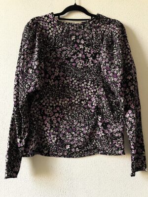 Bloemenblouse paars (M)