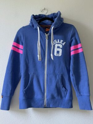 Hoodie sweatvest blauw (S)