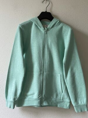 Mintgroene hoodie (146/152)