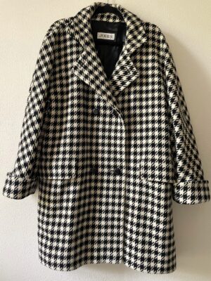 Wollen pied de poule mantel (40-44)